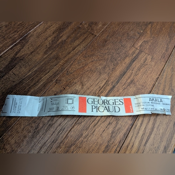 Vintage Georges Picaud Paris 100% Mercerized Cotton Yarn Lot 200 g  Blue Yellow - Picture 9 of 10